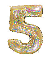 40 INCH GLITTER  GOLD NUMBER BALLOONS