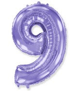 40 INCH FLEXMETAL LILAC NUMBER BALLOONS
