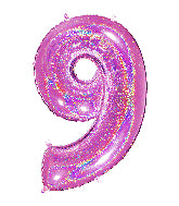 40 INCH GLITTER FUCHSIA NUMBER BALLOONS