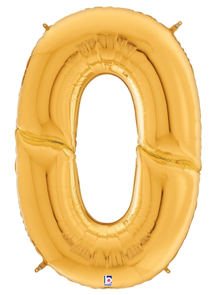 64 inch LARGE GOLD NUMBER BALLOONS