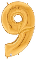 64 inch LARGE GOLD NUMBER BALLOONS
