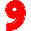 40 inch FLORESCENT RED NUMBER BALLOON