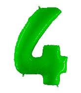 40 INCH FLORESCENT LIME GREEN NUMBER BALLOONS