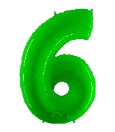 40 INCH FLORESCENT LIME GREEN NUMBER BALLOONS