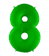 40 INCH FLORESCENT LIME GREEN NUMBER BALLOONS