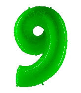 40 INCH FLORESCENT LIME GREEN NUMBER BALLOONS