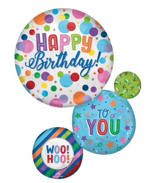 LARGE 28 inch Multi Design HAPPY BIRTHDAY Foil