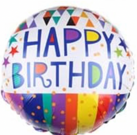 18 inch Rainbow Happy Birthday