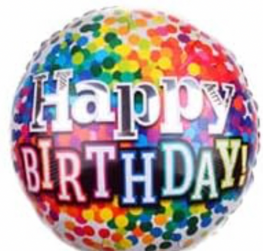 18 inch DOTS Happy Birthday