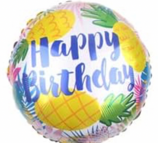 18 inch Pineapple Happy Birthday