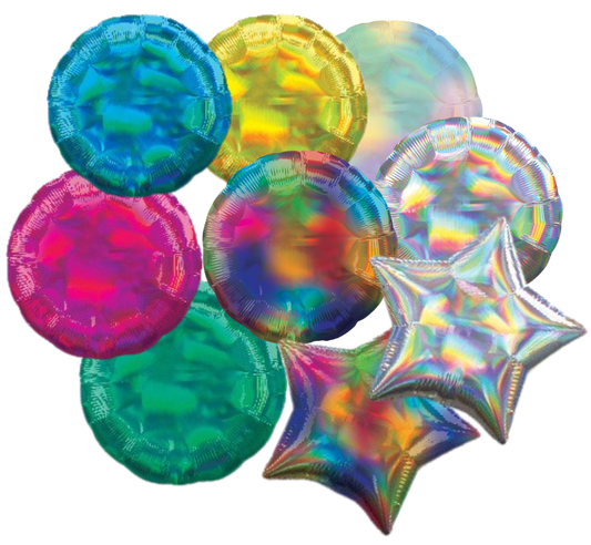 18 INCH IRIDESCENT FOIL BALLOONS 5pc