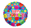 Large 34 INCH JUMBO HAPPY BIRTHDAY DOTS FOIL