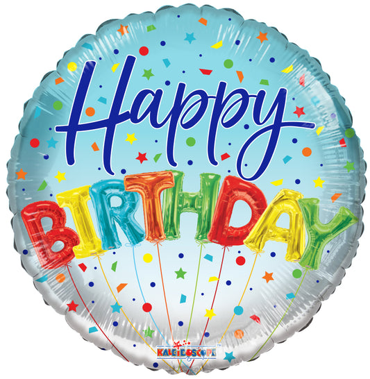 Large 36 INCH JUMBO HAPPY BIRTHDAY CONFETTI FOIL