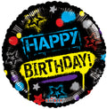 Large 36 INCH JUMBO HAPPY BIRTHDAY GRAFFITI FOIL