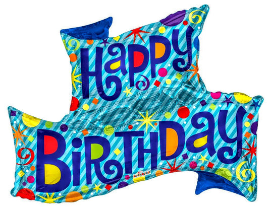 Large 36 INCH JUMBO HAPPY BIRTHDAY BANNER FOIL