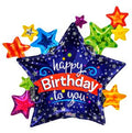 Large 36 INCH JUMBO HAPPY BIRTHDAY STARS FOIL