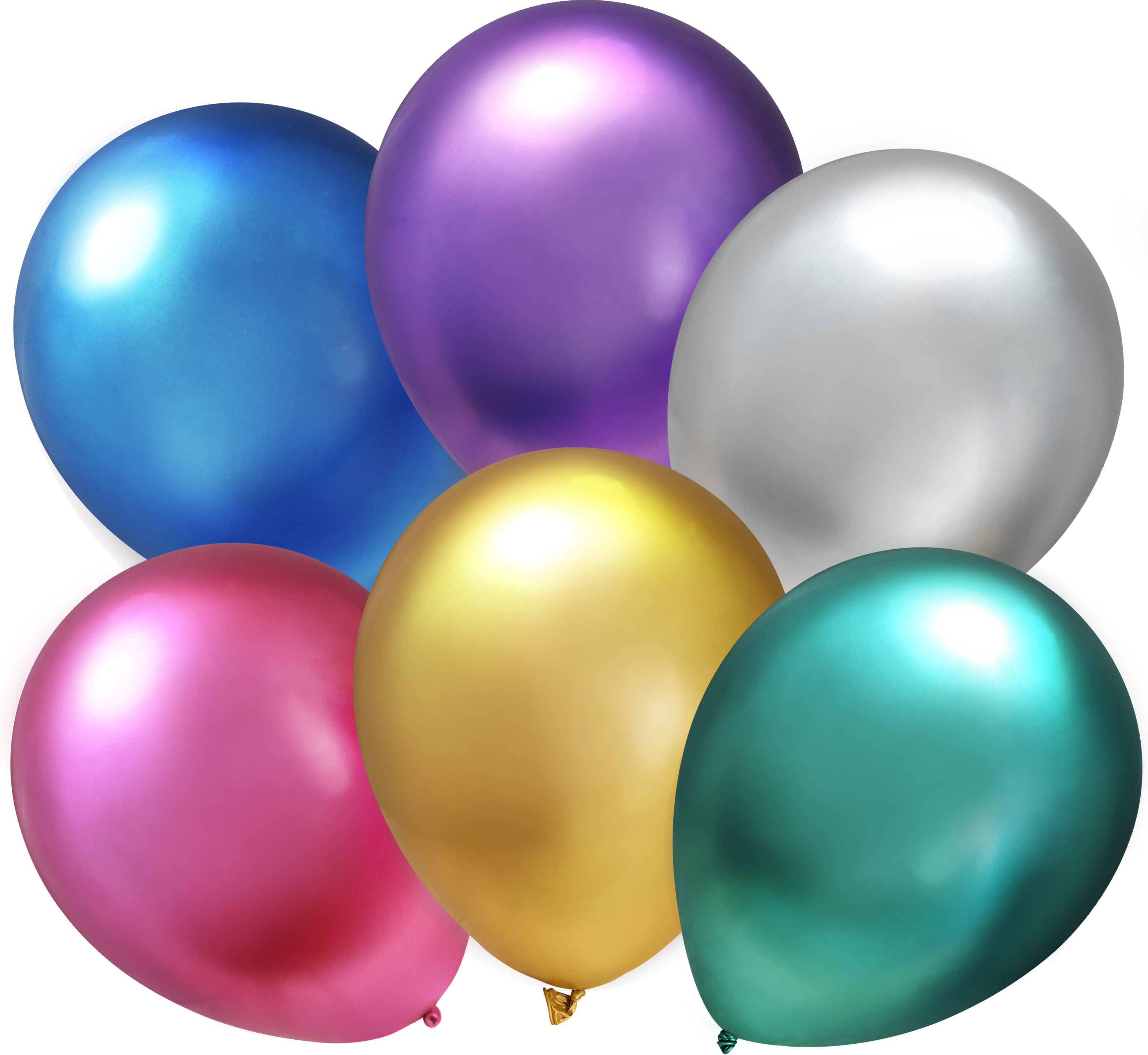 12 Inch Metallic Solid Latex Balloons (6ct)