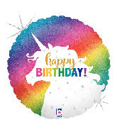 Large 36 INCH JUMBO RAINBOW UNICORN FOIL