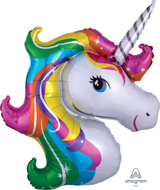Large 34 INCH JUMBO UNICORN HEAD FOIL